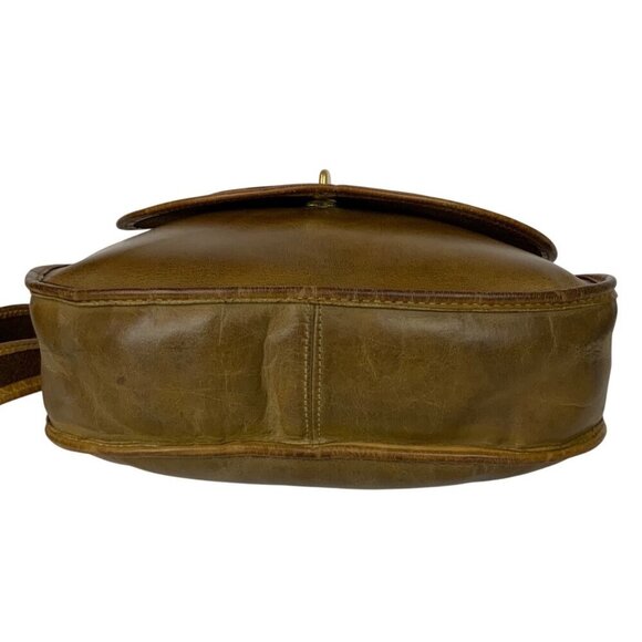 RARE Coach Crescent Shoulder Bag 9235 Pre-Creed Metal Tag Brown Leather 1972-73 - Picture 9 of 15